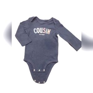 Carter's Blue Long Sleeve Onesie Size 12M